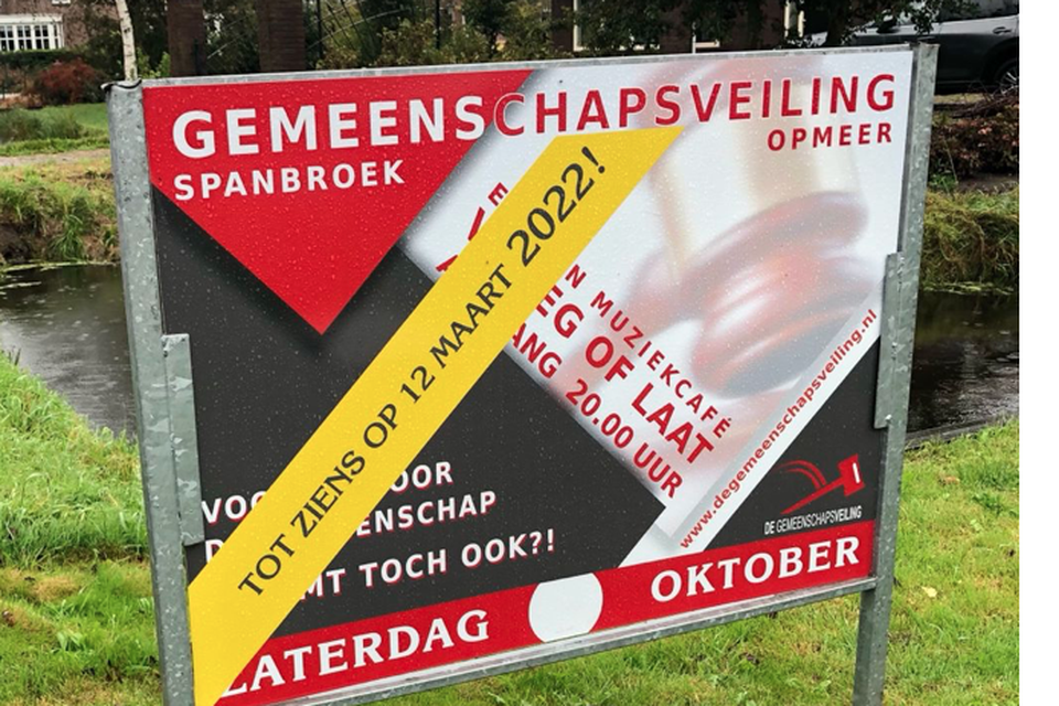 Vanwege corona werd de Gemeenschapsveiling Opmeer-Spanbroek tot twee keer toe afgelast.