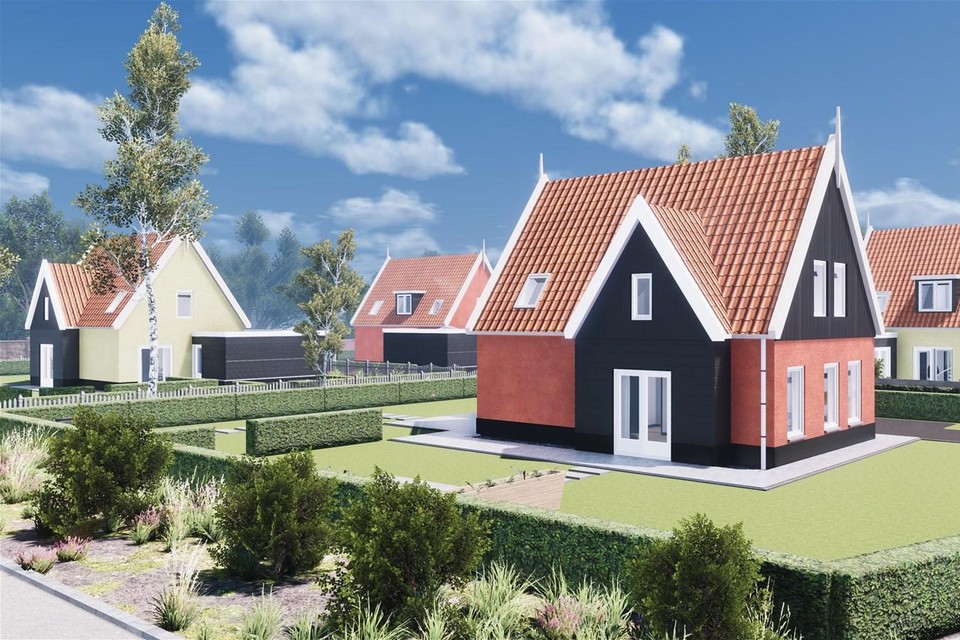Impressie van een van de woningen in het nieuwbouwplan in Oosterland.