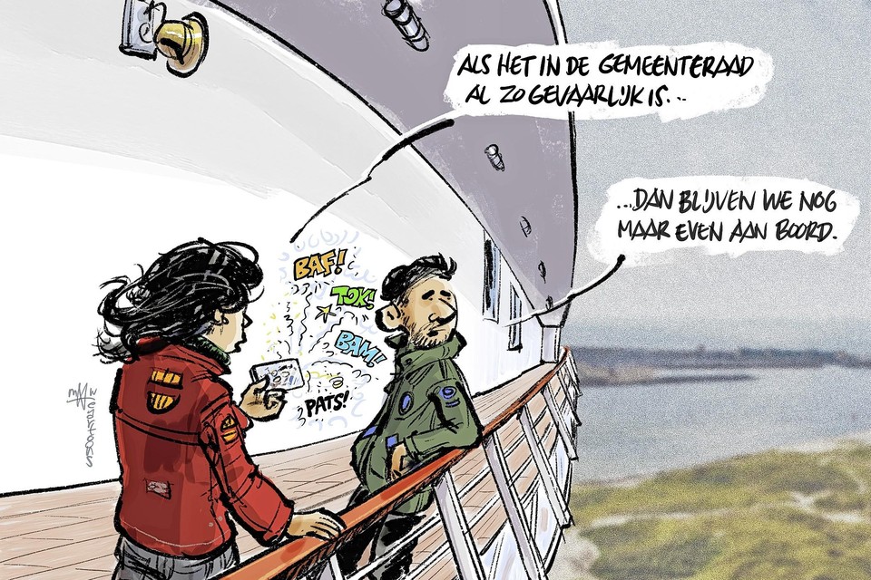 Opnieuw zorgde de opvang van vluchtelingen op het cruiseschip in Velsen-Noord voor onrust in de gemeenteraad.