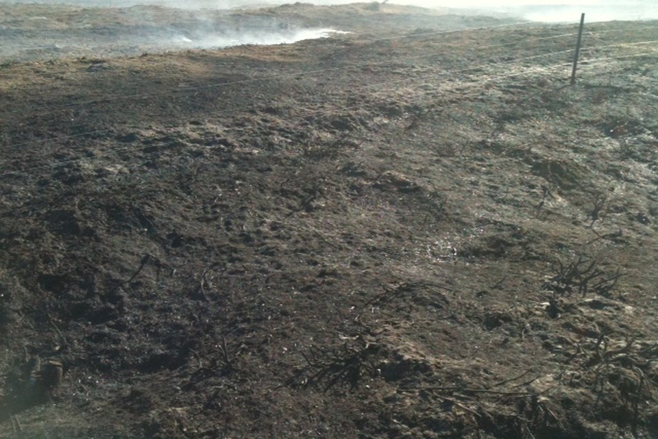 De brand smeult nog na. Foto DNP.nu