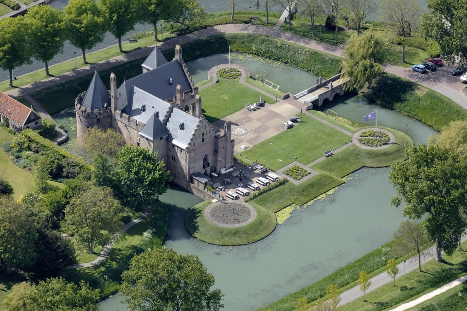 Het kasteel Radboud: ,,er moeten veel meer bijgebouwen zijn geweest.”