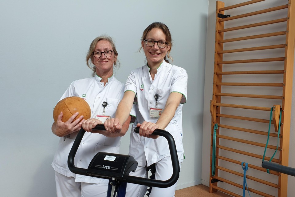 Marja Vilijn en Mercia Spek, fysiotherapeuten in Tergooi.