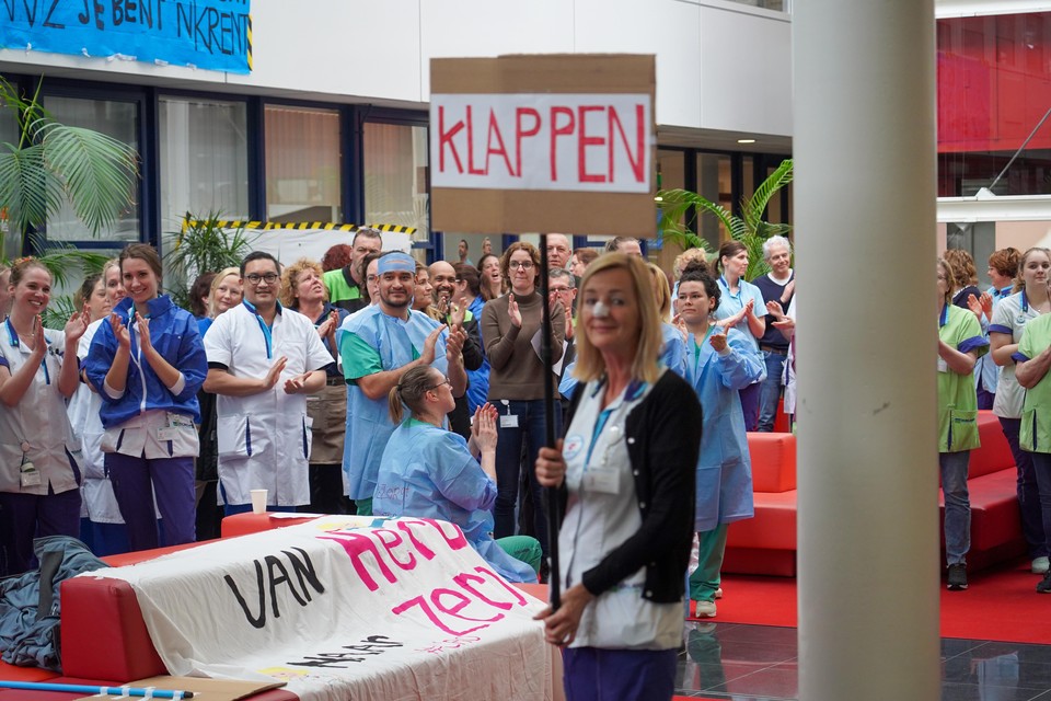 De landelijke stakingsdag in ziekenhuizen kreeg geen gehoor in het Dijklander Ziekenhuis, maar er was wel actie.
