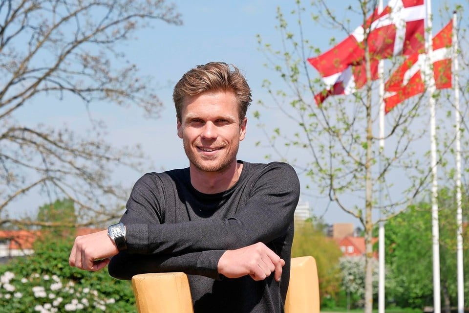 Kees Luijckx in Haderslev, thuisbasis van zijn Deense club SønderjyskE.