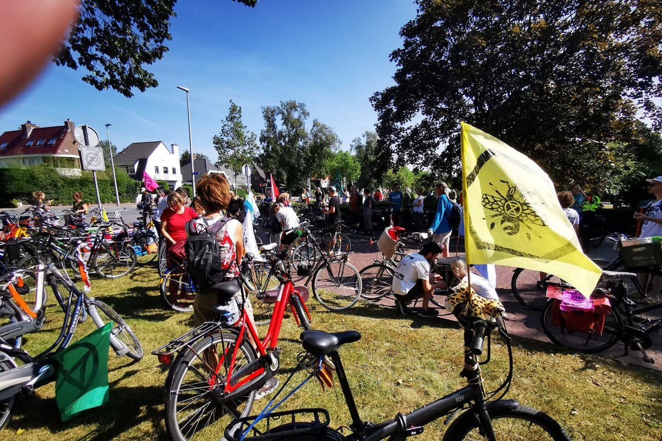 Een eerder fietsprotest tegen de Formule 1 in Zandvoort.