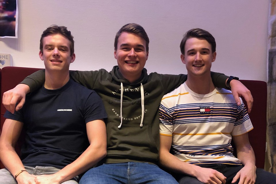De vrienden die met Janssen zijn gevaccineerd: Luca Boots, Christiaan Boukens en Floris Tromp