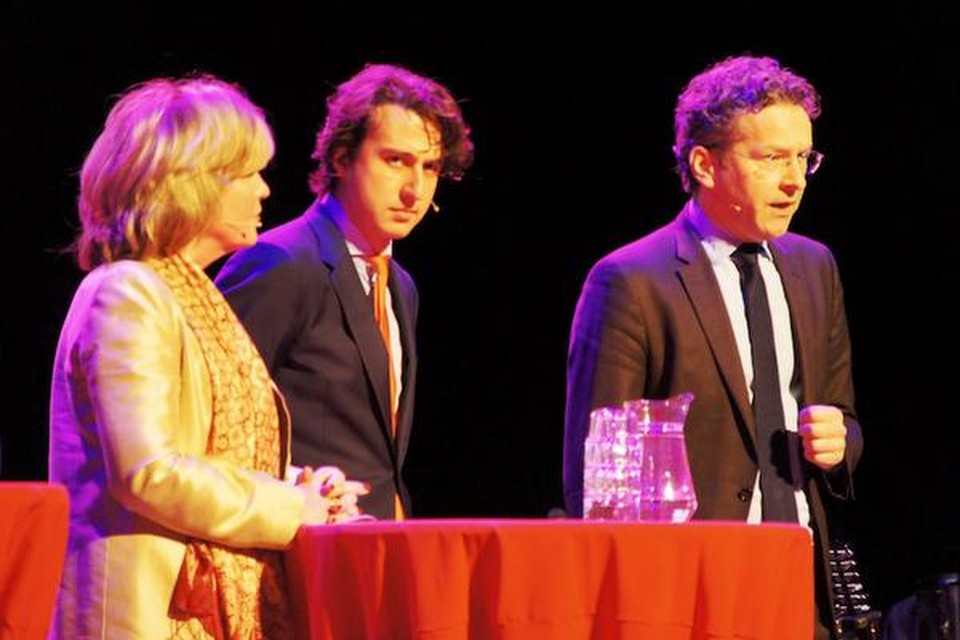 Pia Dijkstra, Jesse Klaver en Jeroen Dijsselbloem.