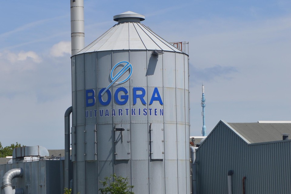 Het fabriekssilhouet van Bogra langs de Provincialeweg. Het bedrijf is nu Belgisch bezit.