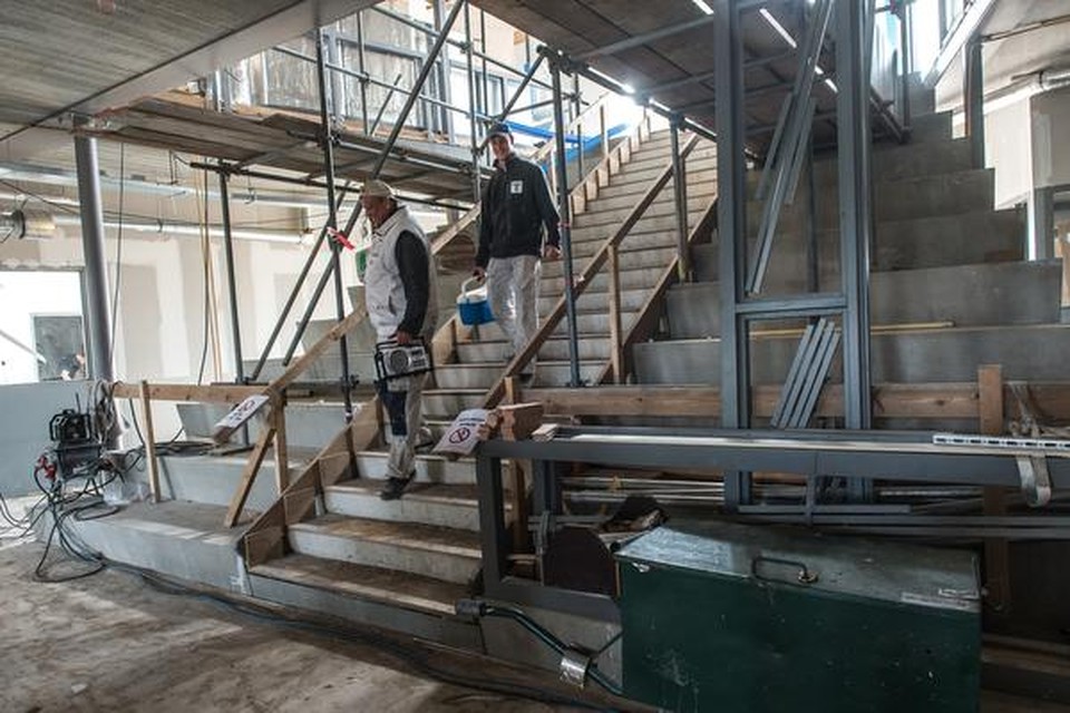 De trap die ook dienst doet als tribune. Foto Ella Tilgenkamp