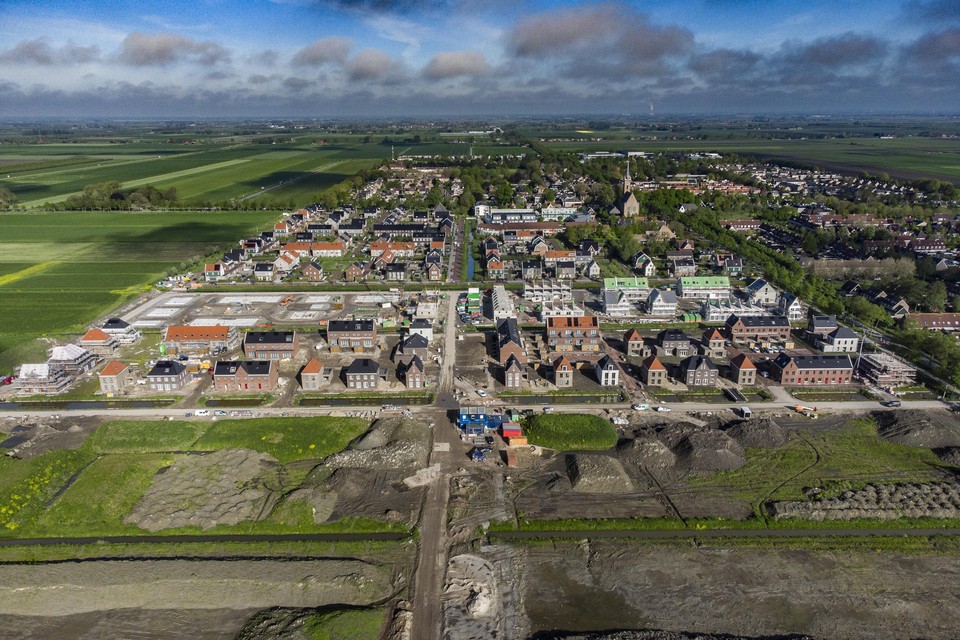 Nieuwbouwwijk De Keyser vanuit de lucht gezien, afgelopen mei.