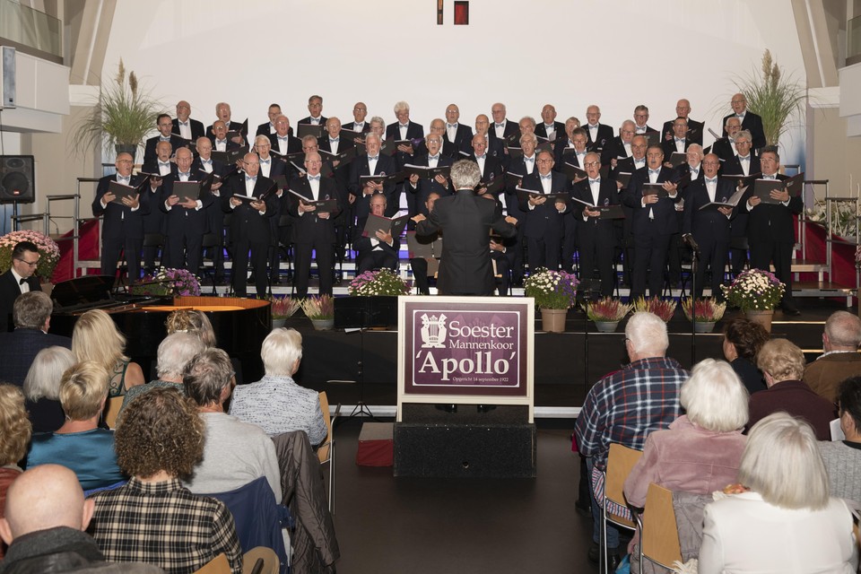 Het Soester koor Apollo tijdens zijn jubileumconcert.