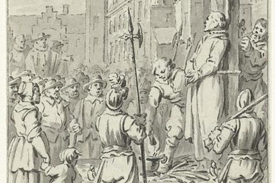 de dood op de brandstapel van Jan de Bakker in 1525.