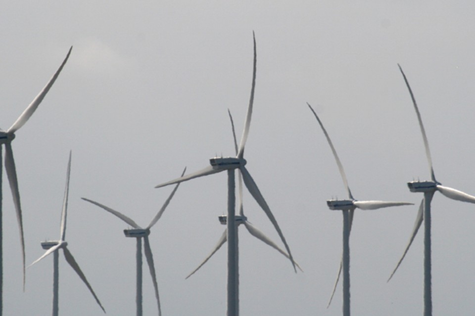 Plan modernisering windturbinepark Waardpolder. Archieffoto