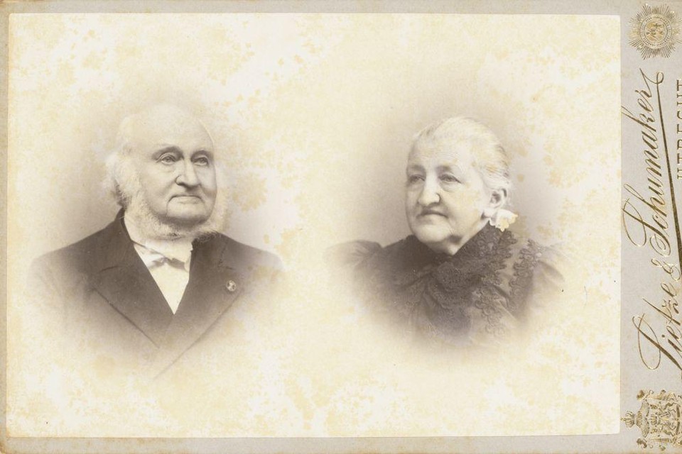 Nicolaas Beets en Jacoba Elisabeth van Foreest op hoge leeftijd.