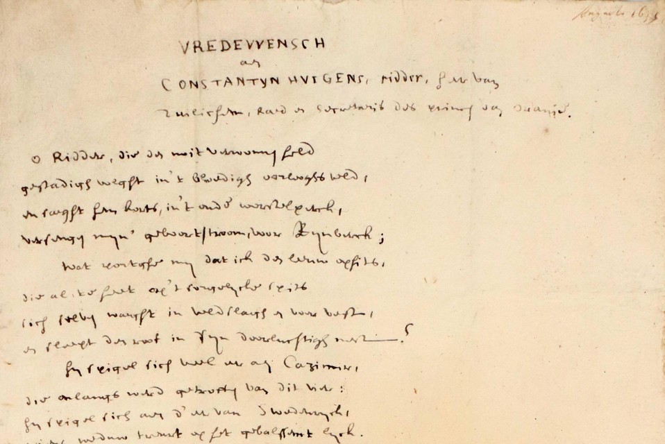 Fragment van het geveilde manuscript.