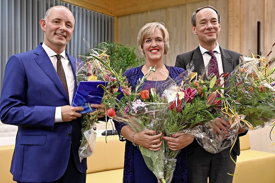 Van links naar rechts Marco Wiesehahn, Yvonne Roos en Ernest Briët.