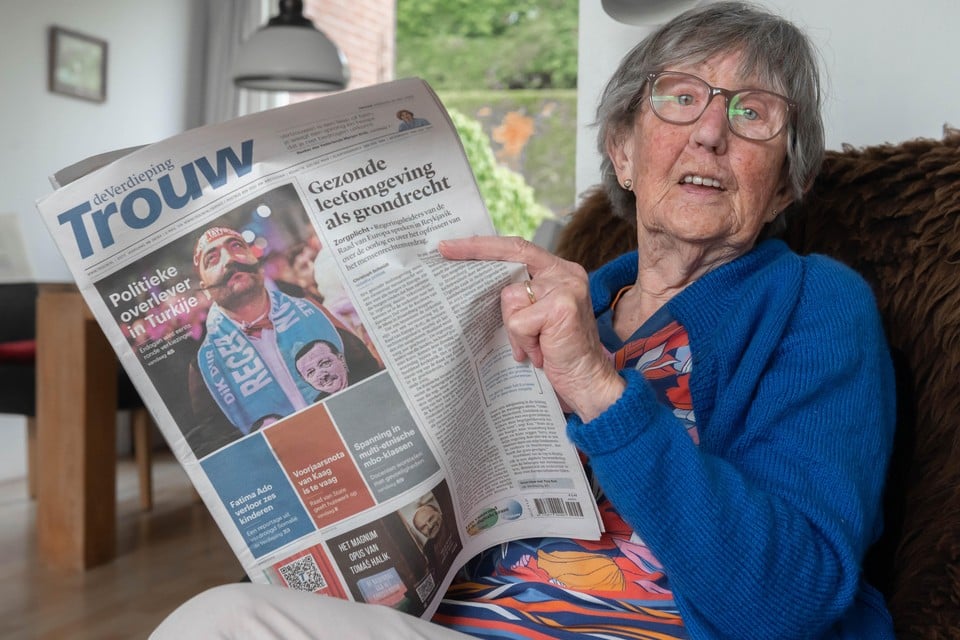 Marie Verbraeken-Blommaart (102) verspreidde verzetskrant Trouw in oorlogstijd.