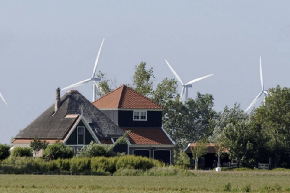 Windturbines in de Noordkop. Archieffoto