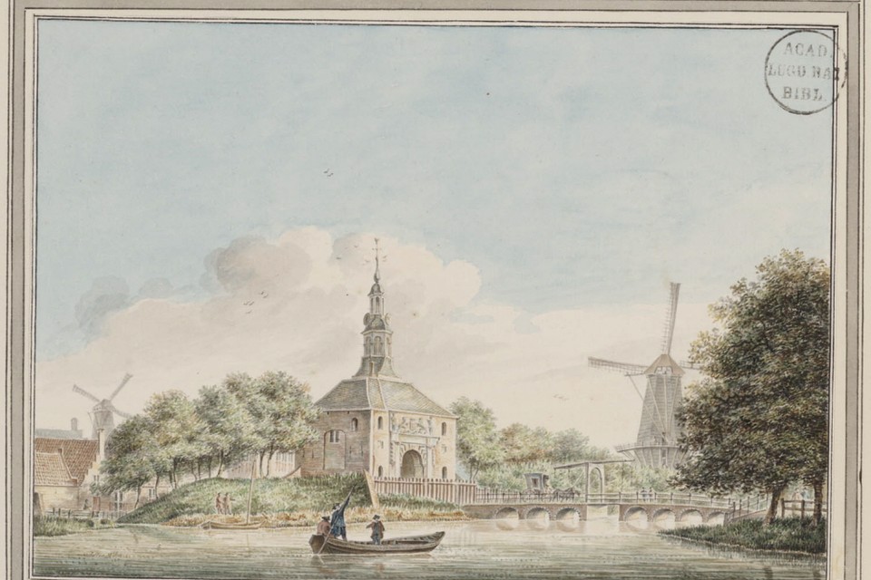 De Leidse Zijlpoort, rond 1788 geschilderd door Jacob Timmermans