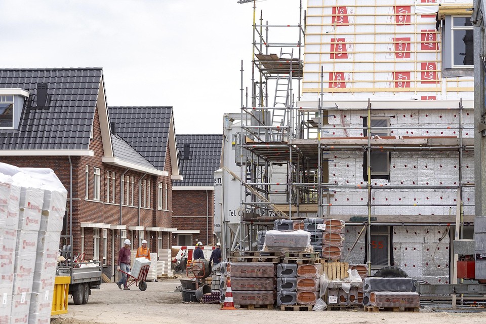 Huizen in Zuiderloo in aanbouw.