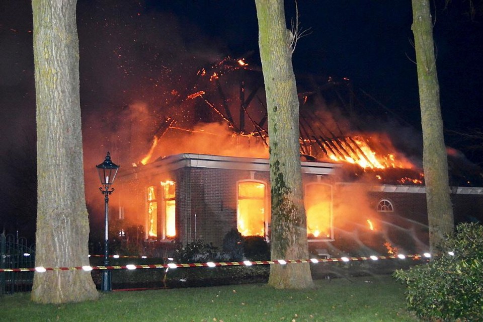 De verwoestende stolpbrand in Berkhout, kort na nieuwjaar.
