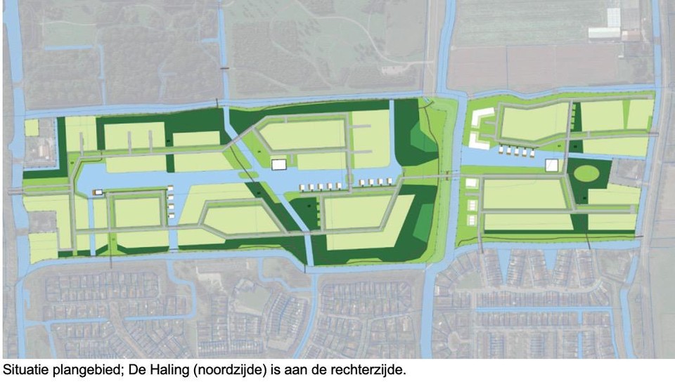 Het voorontwerp van nieuwe wijk Gommerwijk West West.
