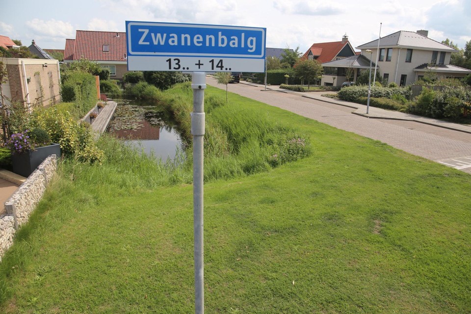 De beoogde locatie van een ondergrondse container aan Zwanenbalg.