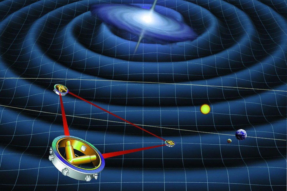Impressie van de zwaartekrachtmeter LISA.