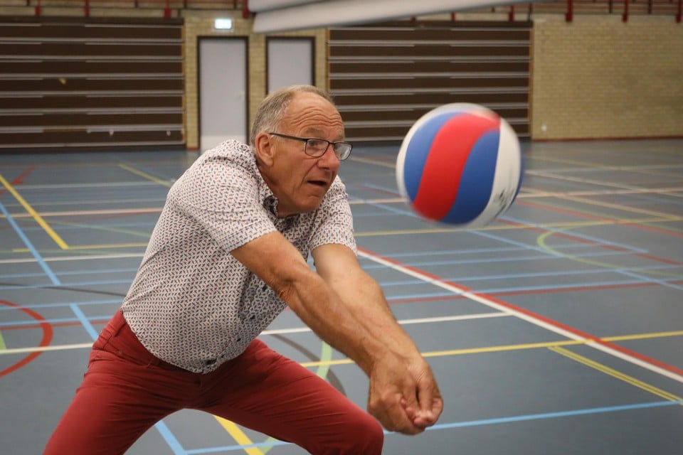 Nog één keer zelf actief als volleyballer in de sporthal van De Drecht.
