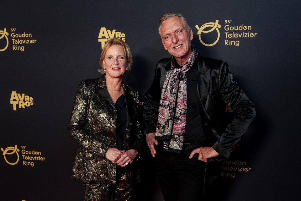 Erica Renkema en Martien Meiland op de rode loper voorafgaand aan het Gouden Televizier-Ring Gala 2020.