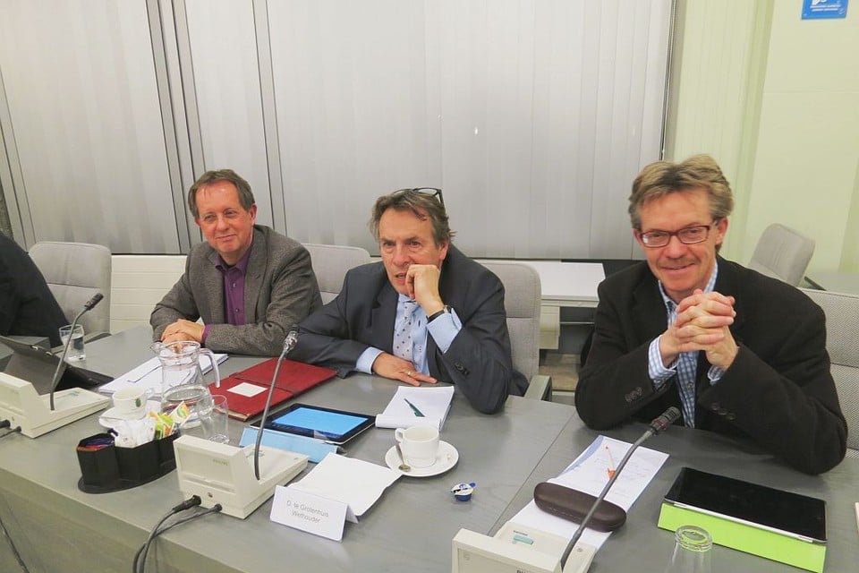 Het huidige college:(vlnr) Vincent Reus, Dirk te Grotenhuis en Sjon Wagenaar. Fotot HDC Media
