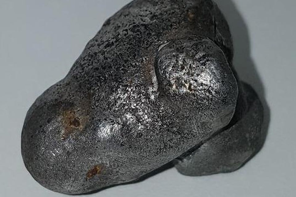 De meteoriet die Noordhoff vond in de Bloemendalerpolder.