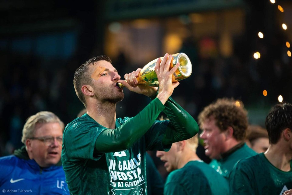 Lars Kramer werd vorig seizoen kampioen met Viborg in de Deense eerste divisie.