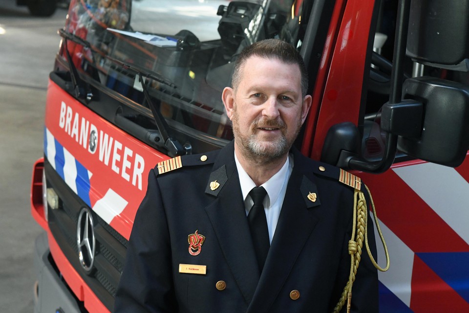 Scheidend brandweercommandant Ike Kortleven. ,,De bezetting overdag blijft een punt van zorg. Dat was in mijn tijd als brandweerman al zo.’’