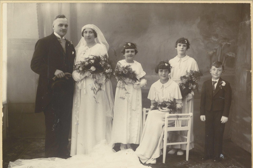 Clement van Baar als bruidegom in 1936.